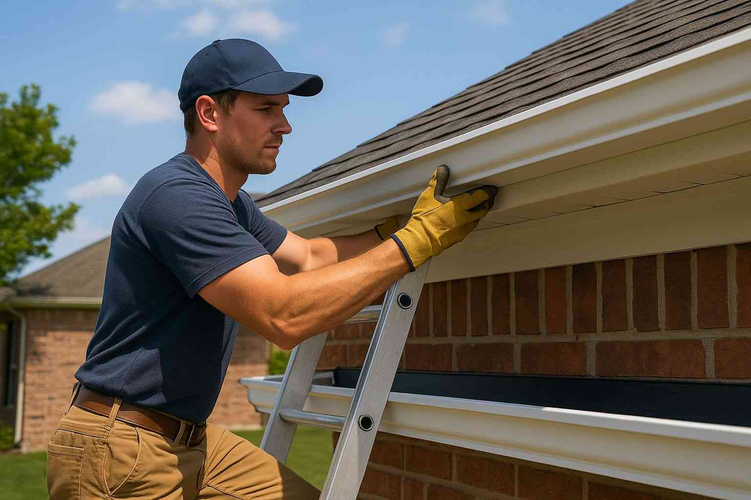 Gutter Getting Installed Katy