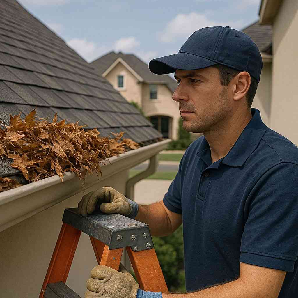 Clogged-Gutter-Inspection