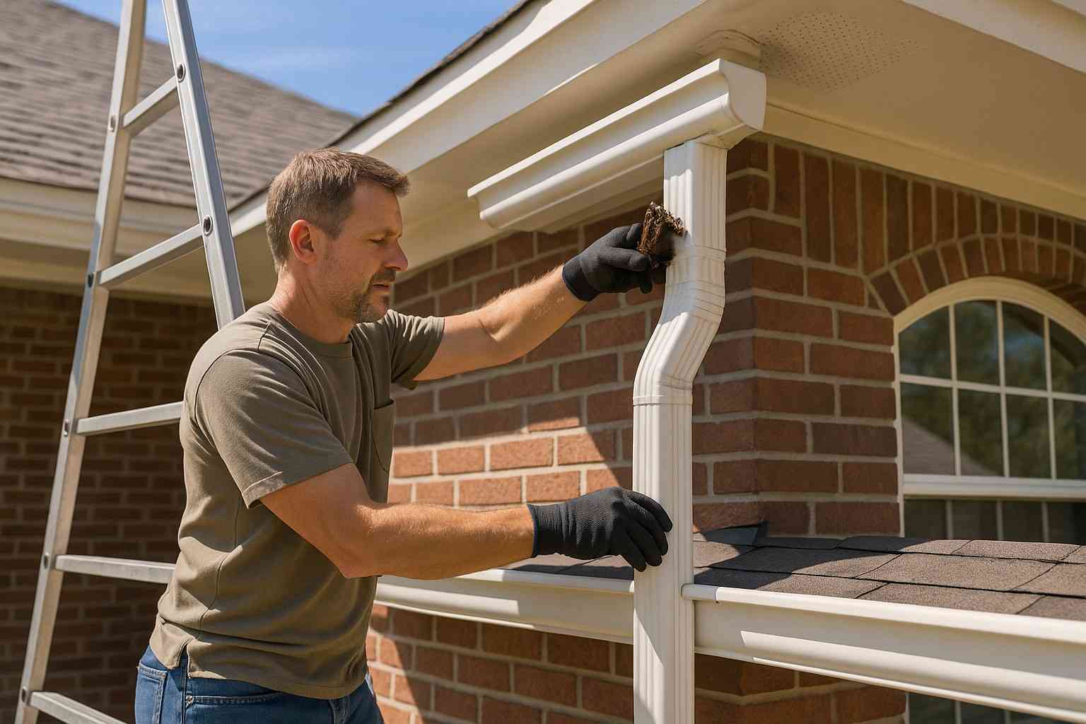 Clogged-Gutter-Inspection